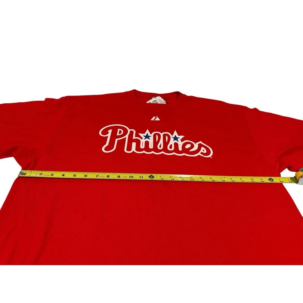 Majestic Philadelphia Phillies #9 Brown Men's XXL Red T-Shirt NWT